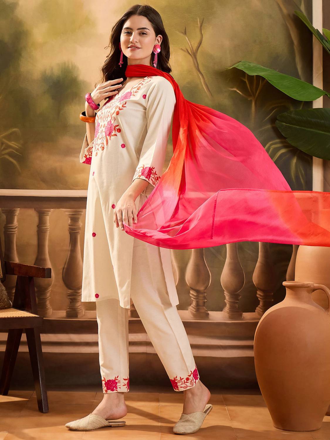 Youthnic Women Kurta Pant Dupatta Set - Image 3
