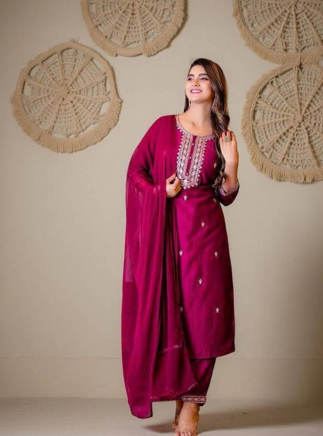 VIEW Creation Women Kurti Pant Dupatta Set - Image 1