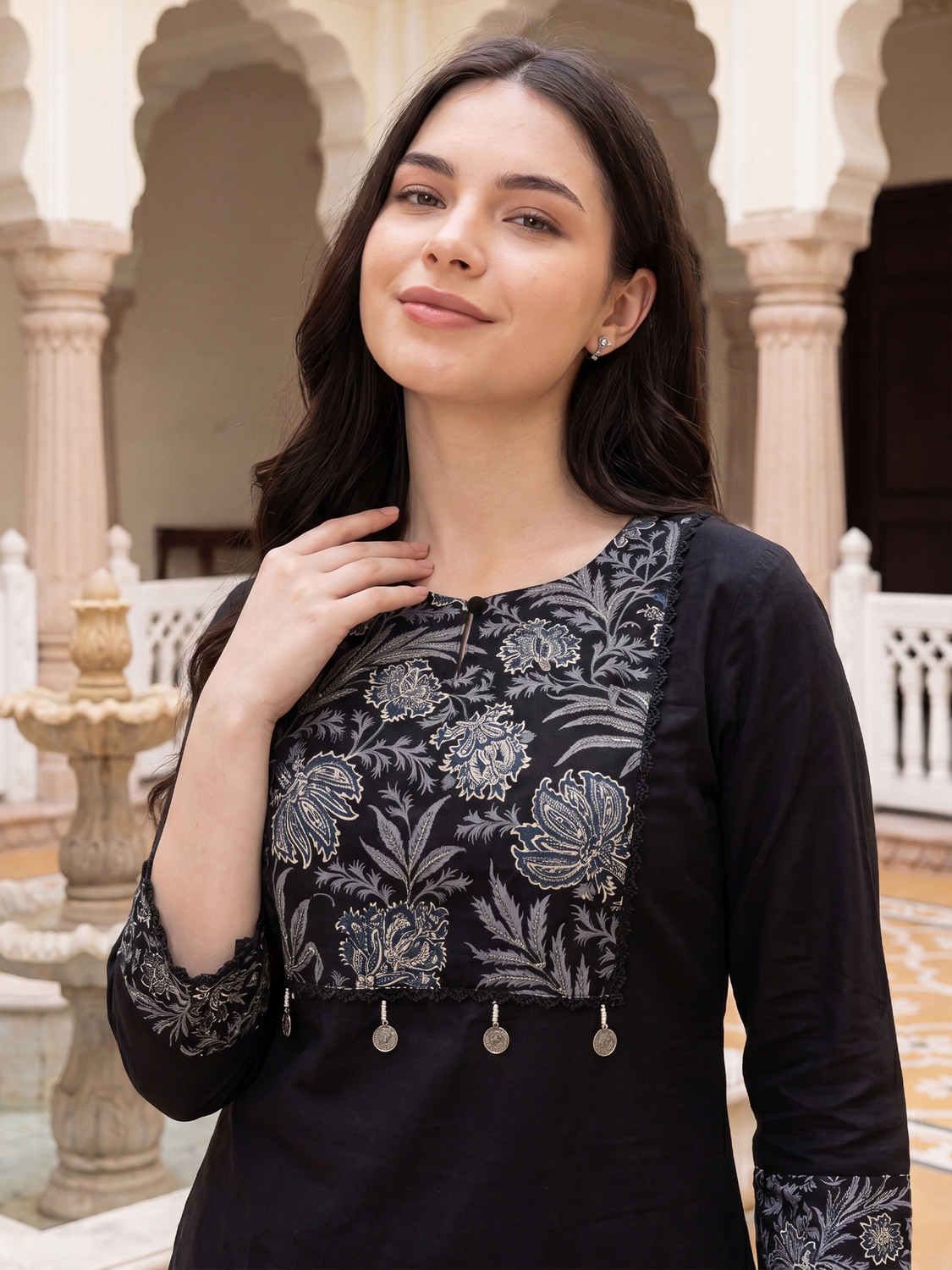 Image of Indo Era Women Kurta Pant Dupatta Set