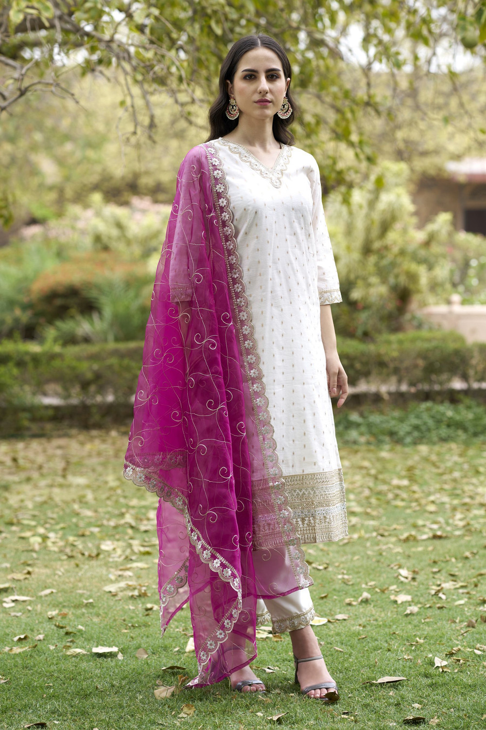 Image of VredeVogel Women Kurta Pant Dupatta Set