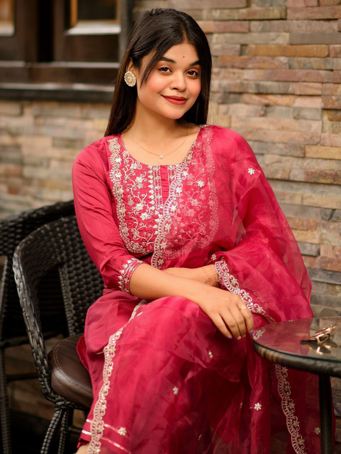 Image of VredeVogel Women Kurta Pant Dupatta Set
