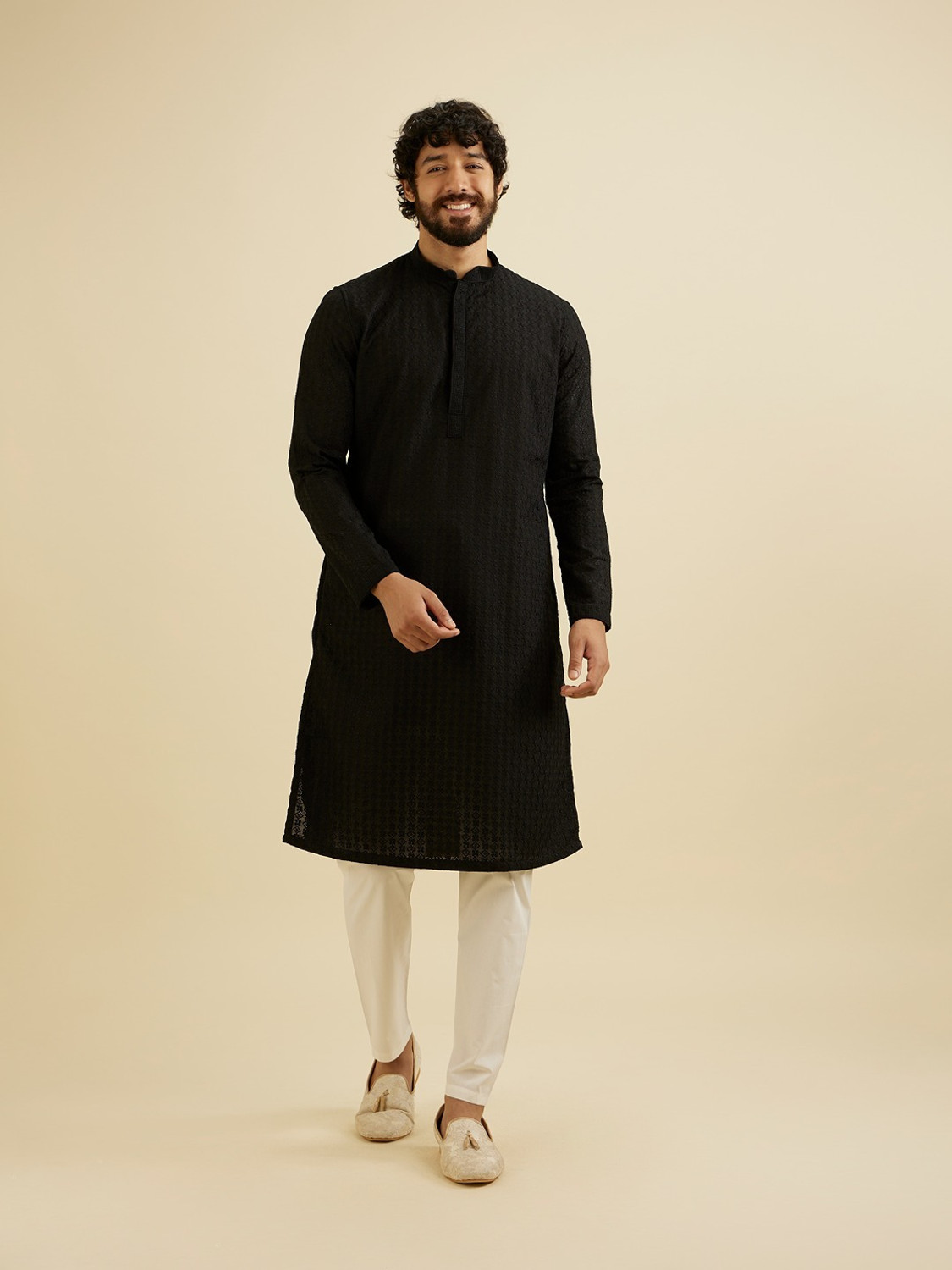 Image of MANYAVAR Men Kurta Pyjama Set