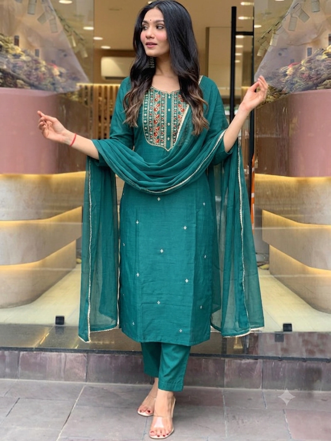 Image of SAJRIKA Women Kurti Pant Dupatta Set