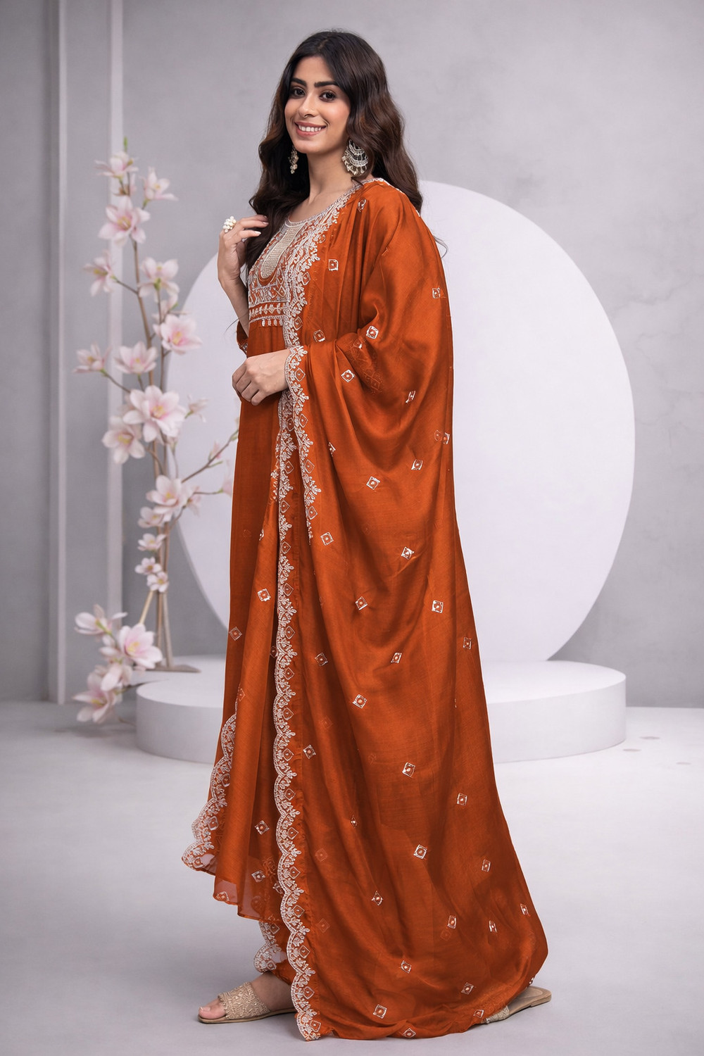 Image of HIYVAA Women Kurta Pant Dupatta Set