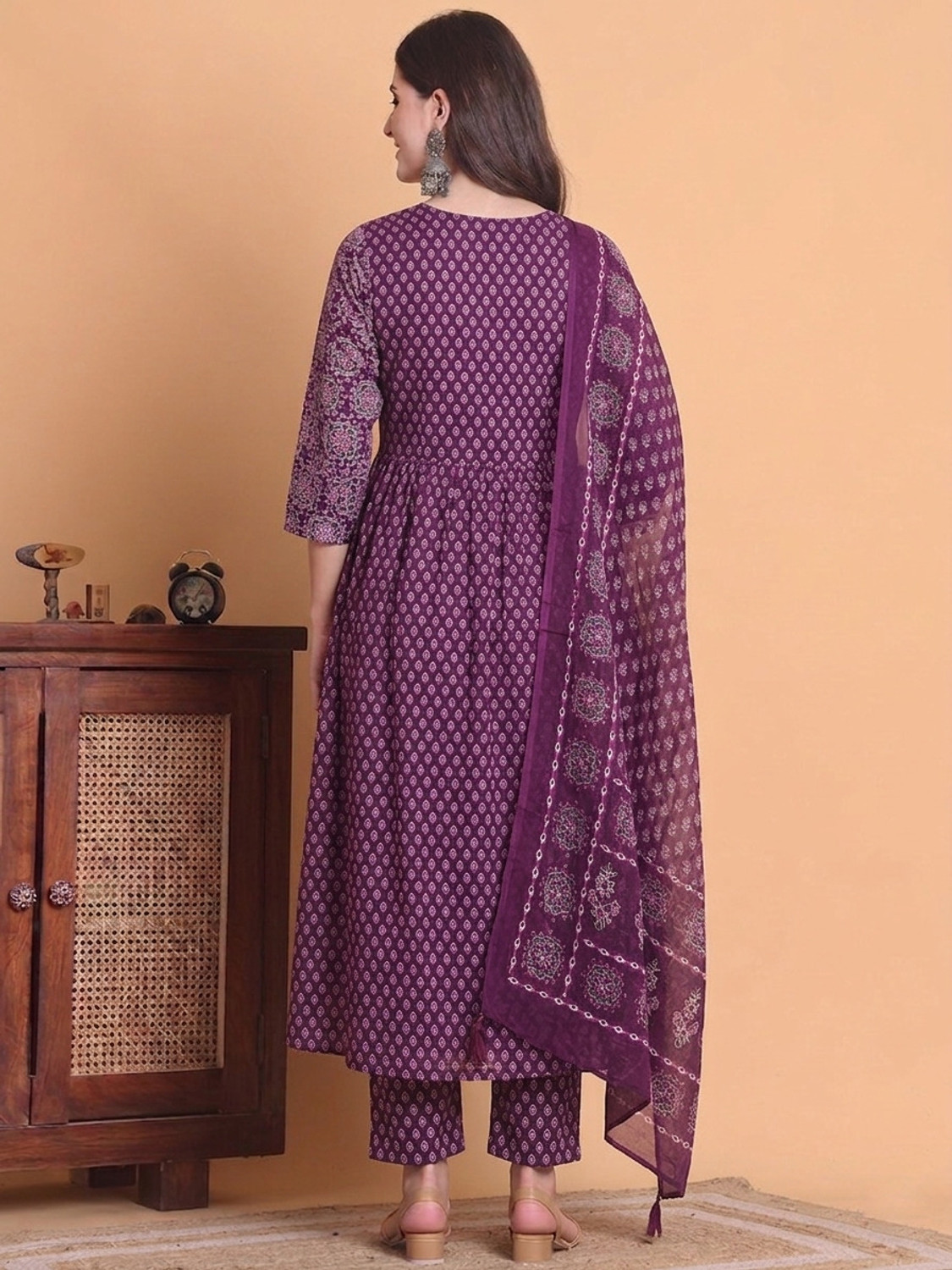 Image of Assume Fab Women Kurta Pant Dupatta Set