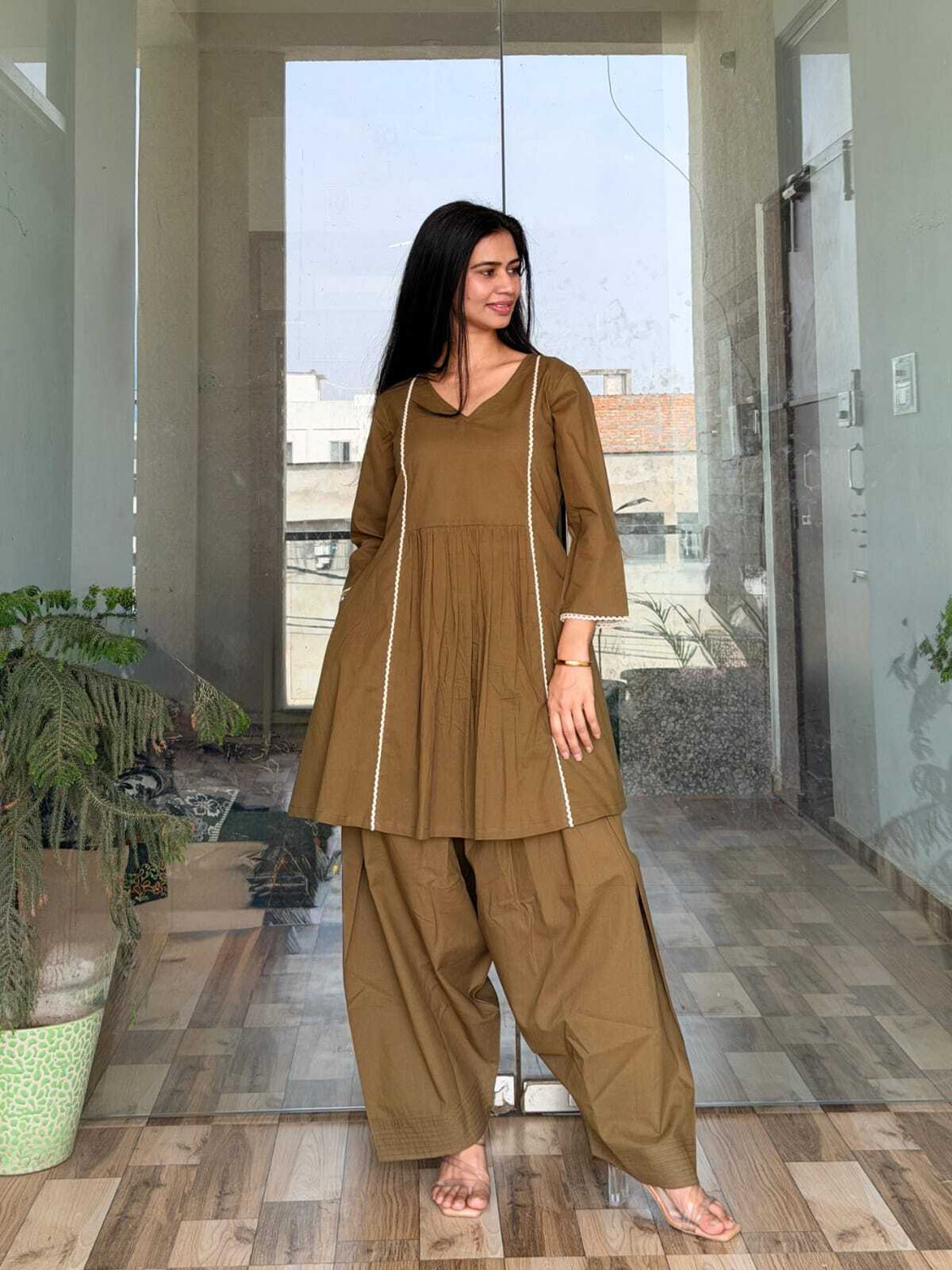 Image of Azlyn Women Kurti Salwar Set