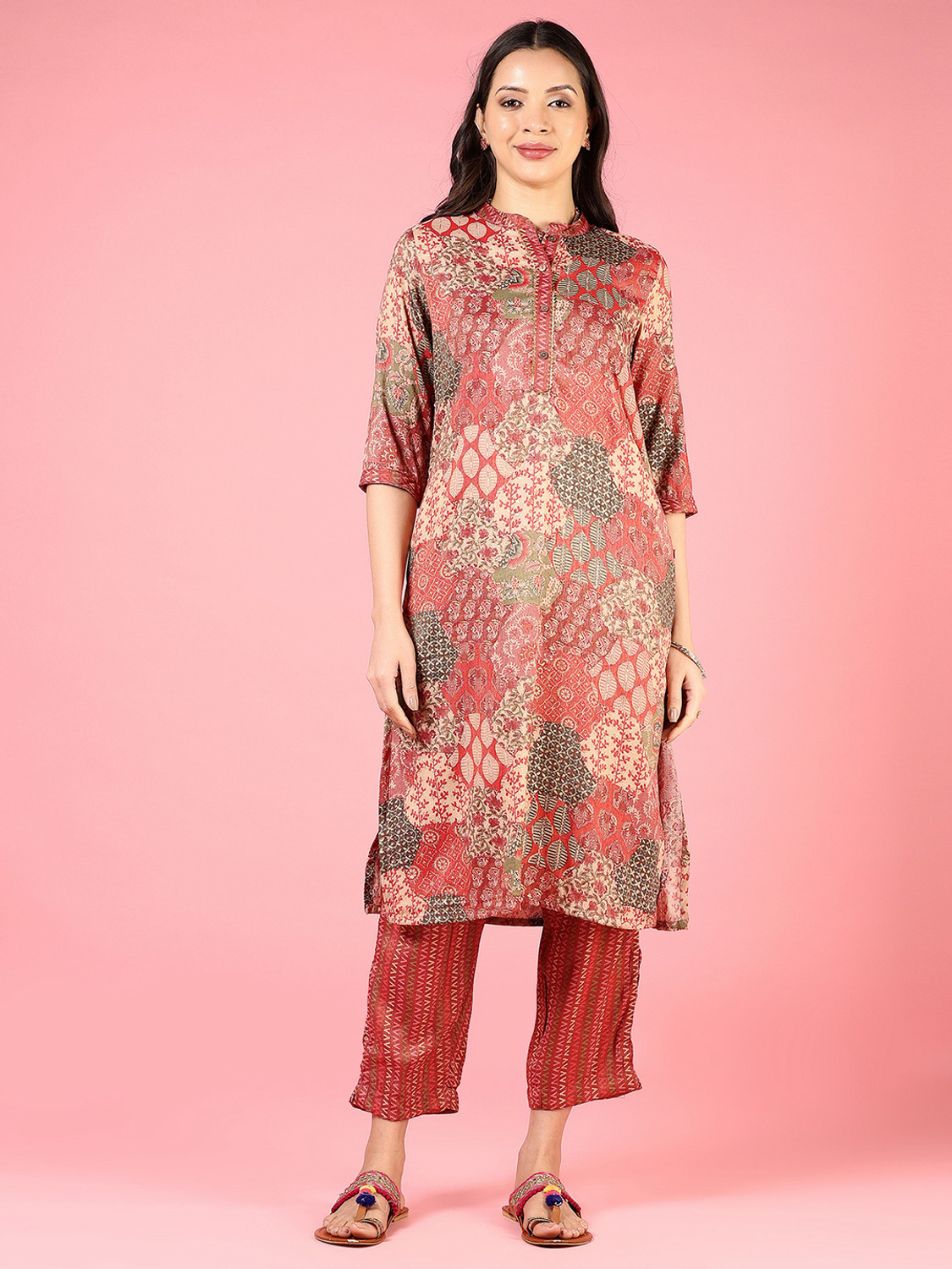 Image of V-MART Women Kurta Palazzo Set
