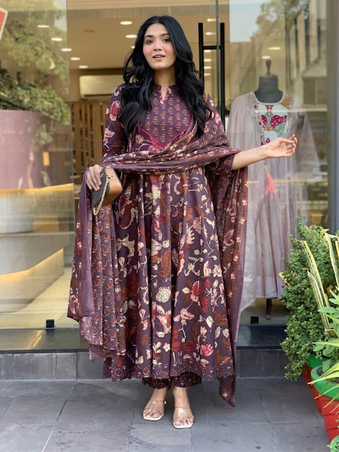 Image of sky fab Women Kurta Pant Dupatta Set