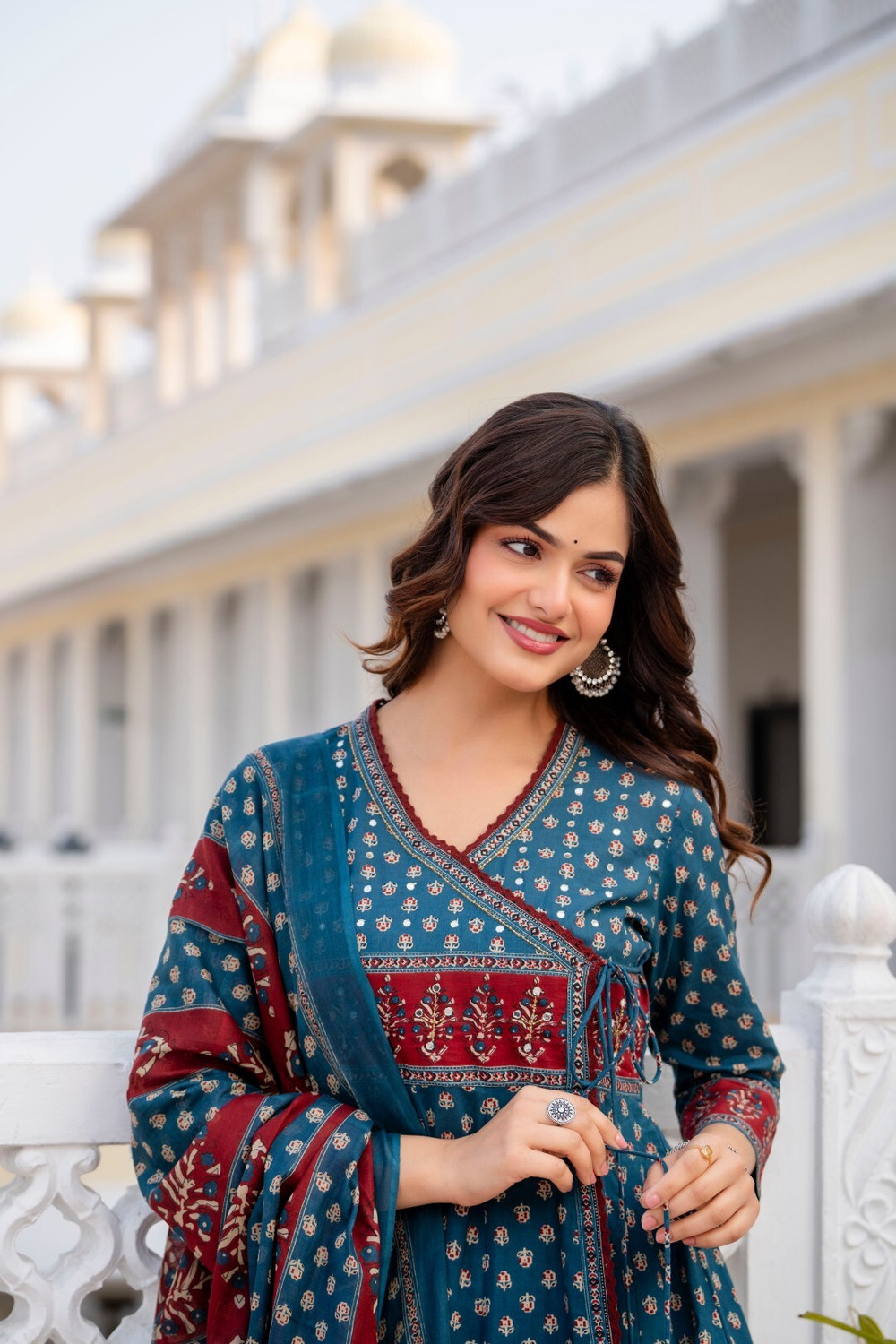 Image of ANOUK Women Kurta Palazzo Dupatta Set