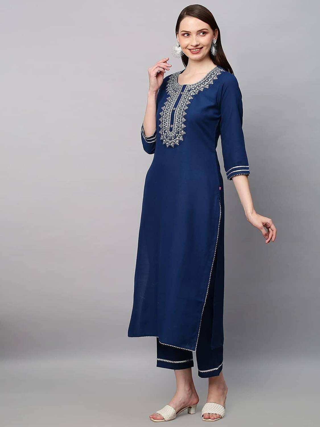 ABCREATION Women Kurta Pant Set
