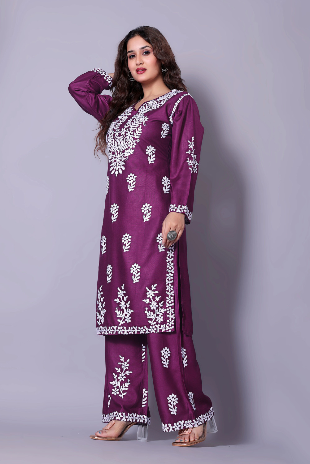 Image of RUDRALIFESTYLE Women Kurta Palazzo Set