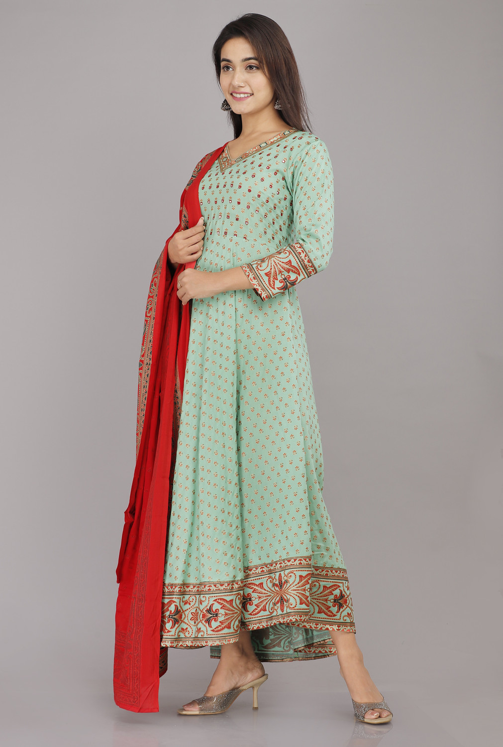 Image of HARITWAL Women Kurta Dupatta Set