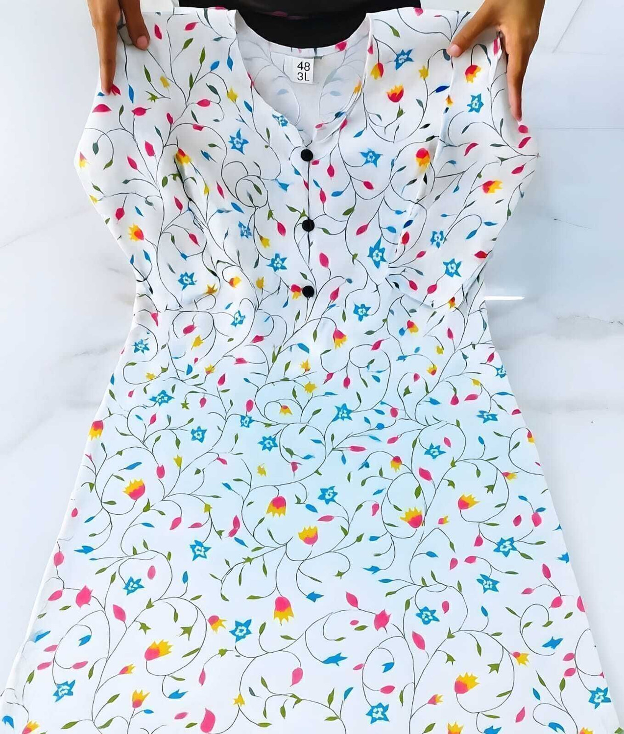 Image of Krifty Women Kurti Pyjama Set