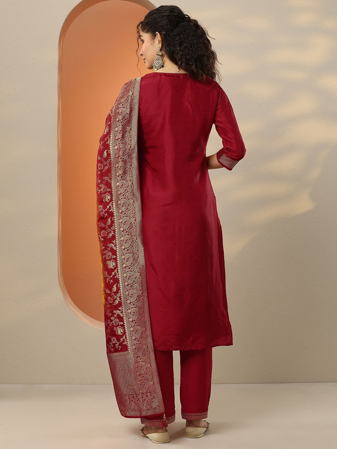 Image of LIBAS Women Kurta Pant Dupatta Set
