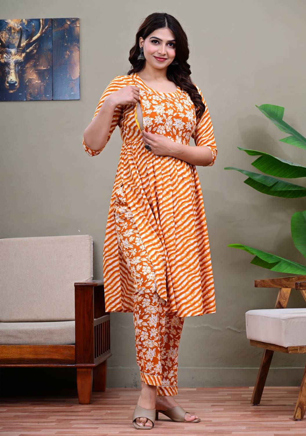 77Taj7 Women Kurta Pant Set