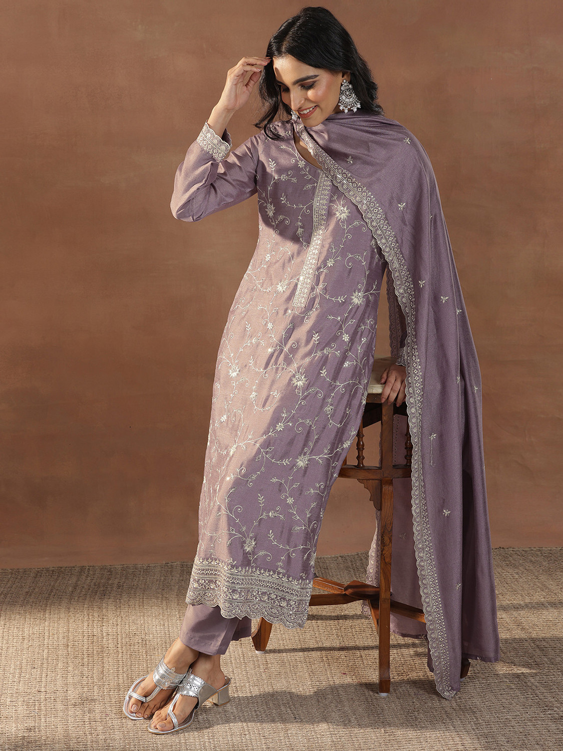 Image of LIBAS Women Kurta Pant Dupatta Set