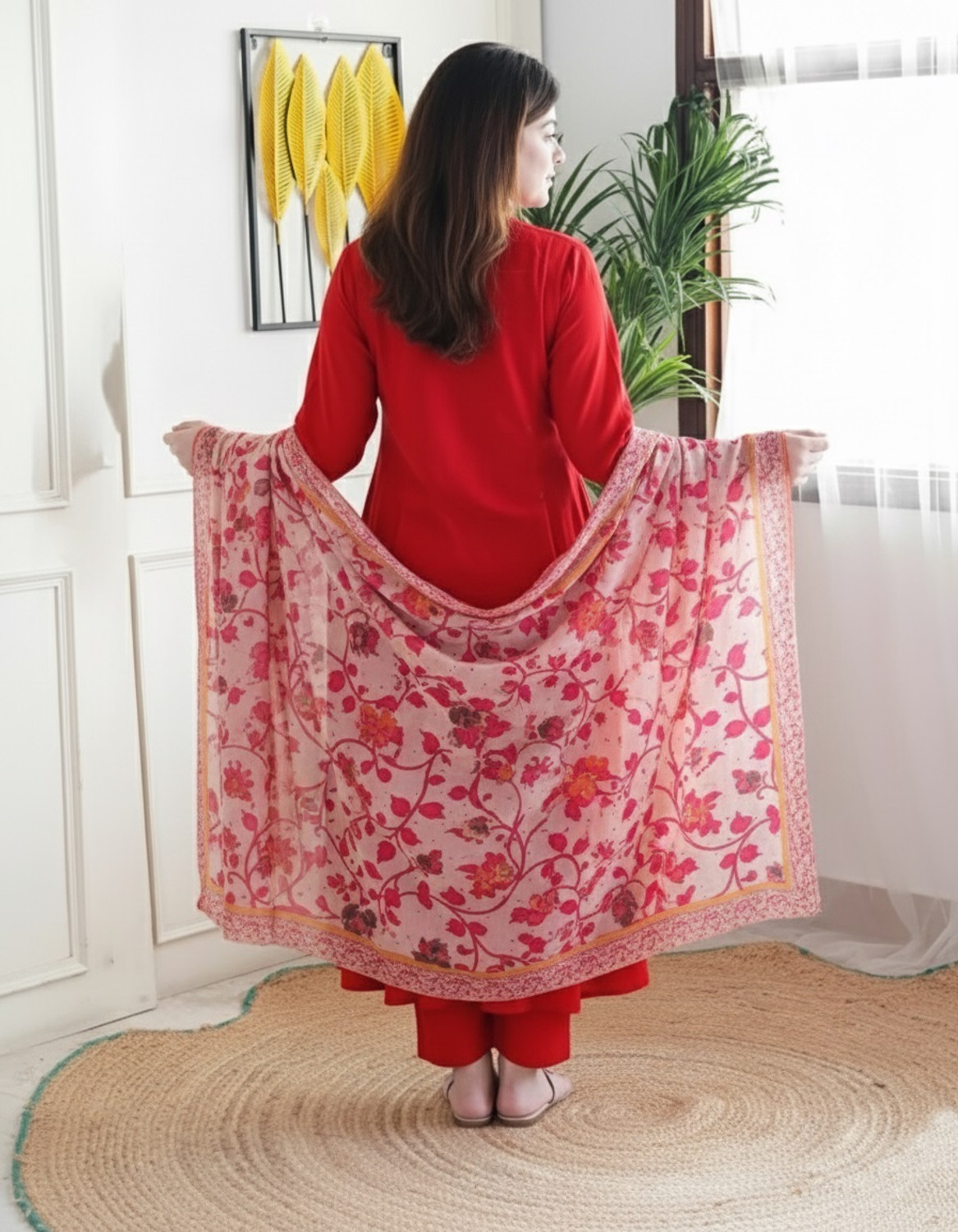 Image of Nermosa Women Kurta Pant Dupatta Set