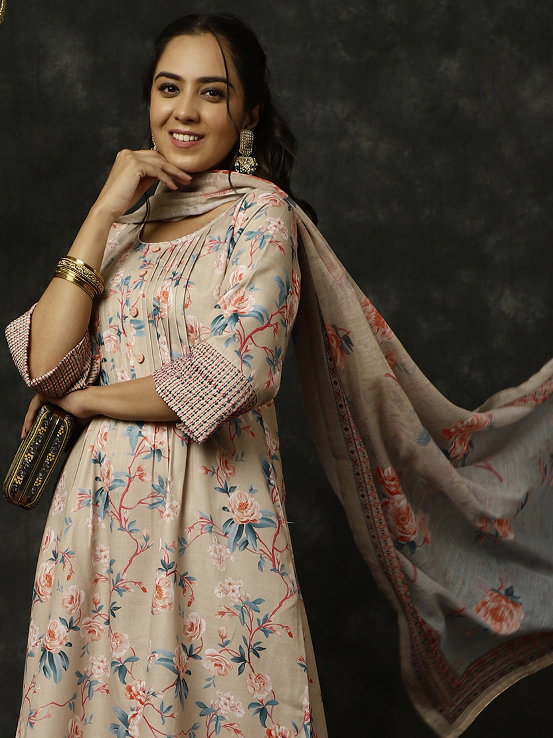 Image of Jaipur Kurti Women Kurta Pant Dupatta Set