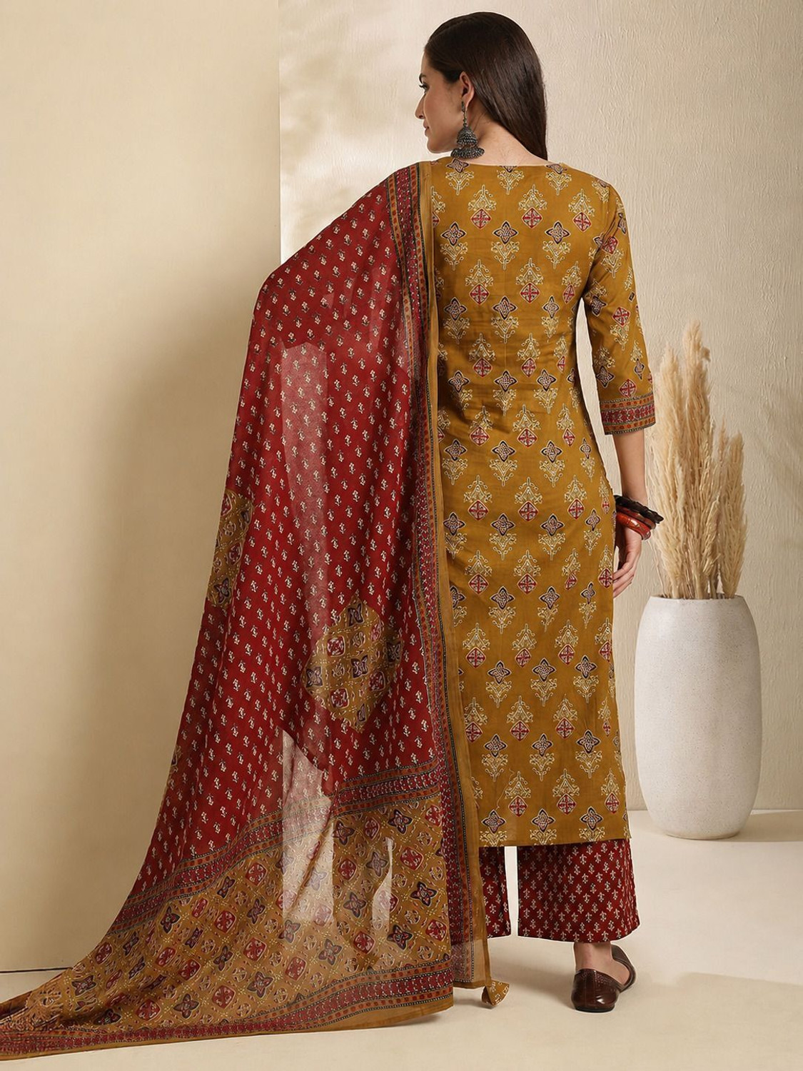 Image of S4K Women Kurta Pant Dupatta Set