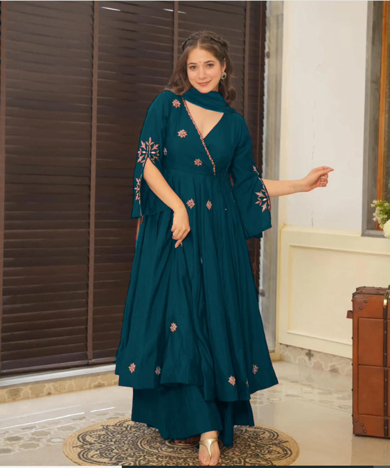 Image of Kiya Enterprises Women Palazzo Dupatta Set