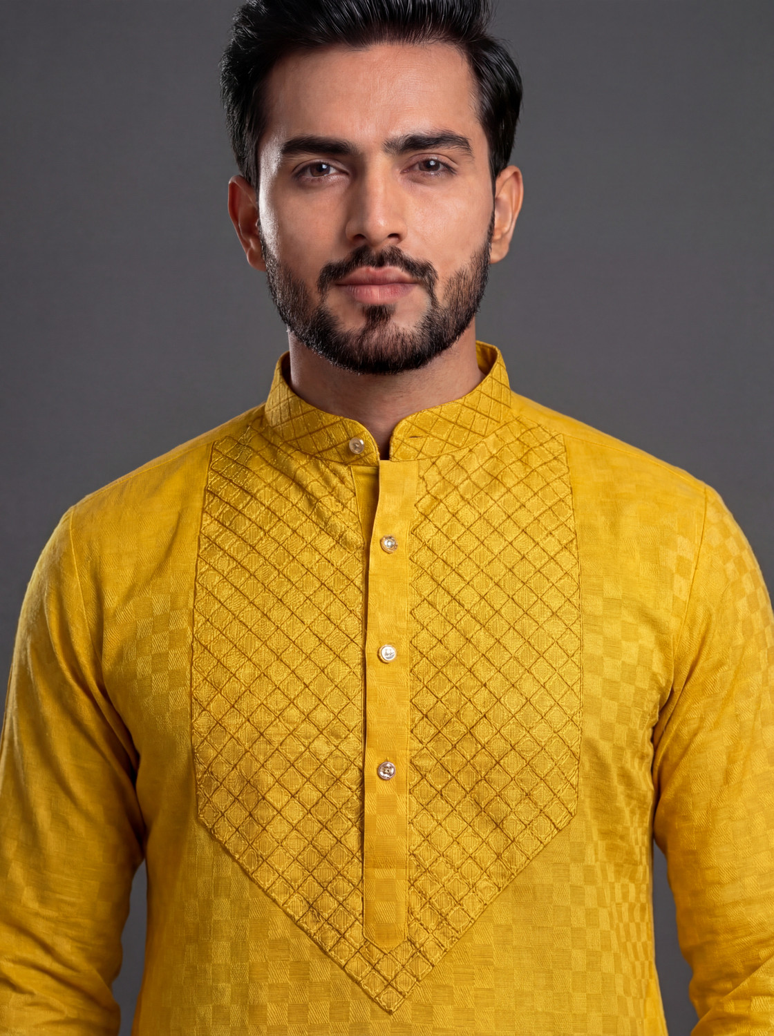 Image of Tibra Collection Men Embroidered Straight Kurta