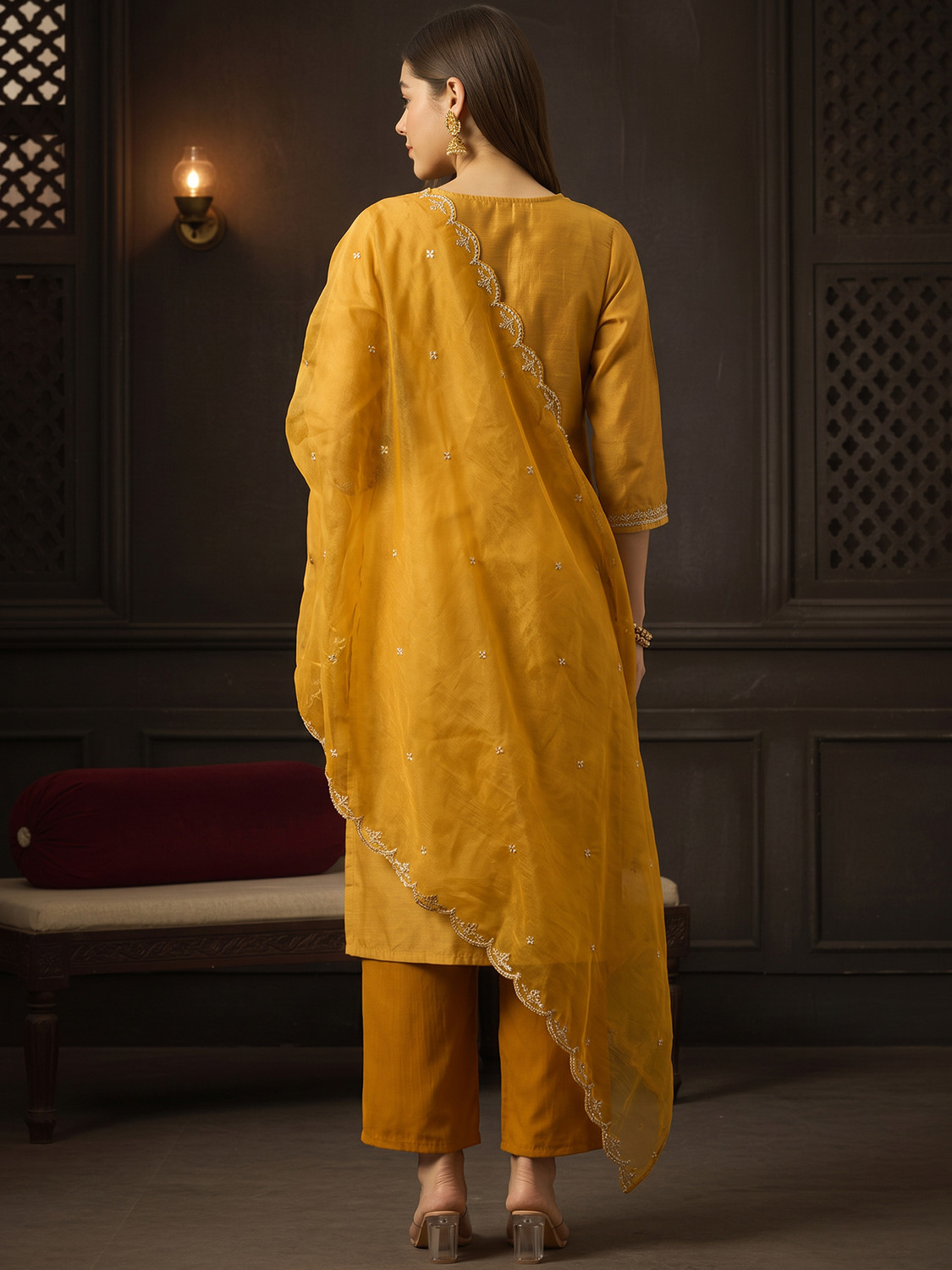 Image of Fabian Fashion Women Kurta Pant Dupatta Set