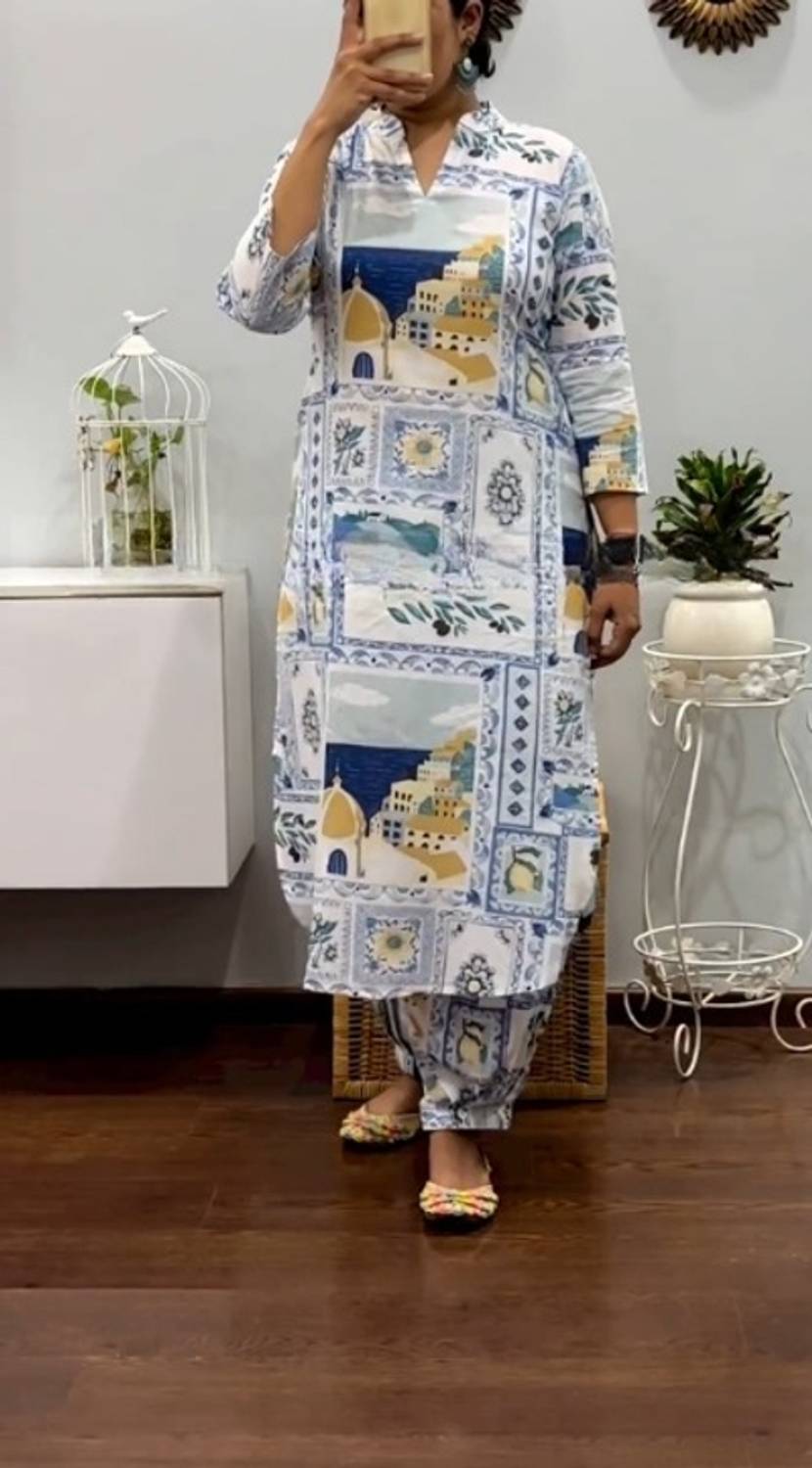 Dhibha Women Kurti Pant Set