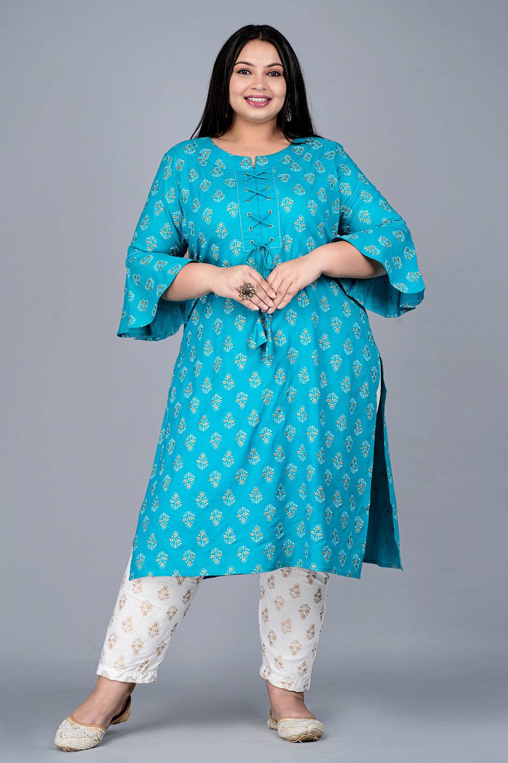 Pearl Ind Women Printed Viscose Rayon Straight Kurta (Light Green