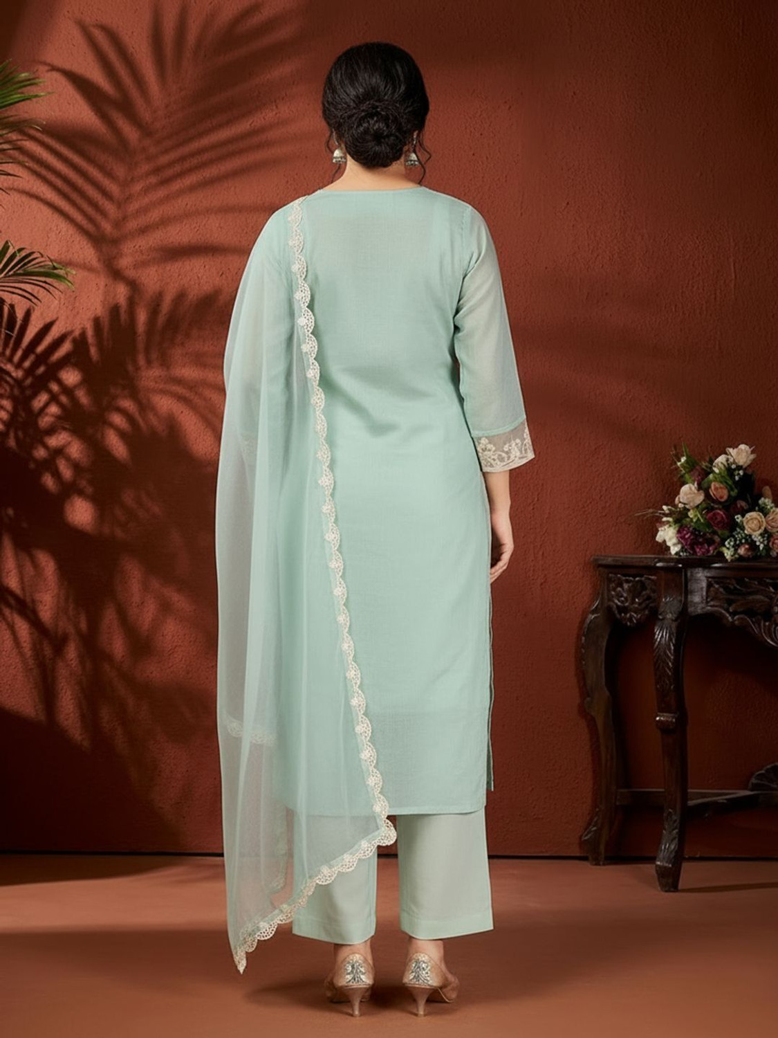 Image of AVANSHEE Women Kurta Pant Dupatta Set