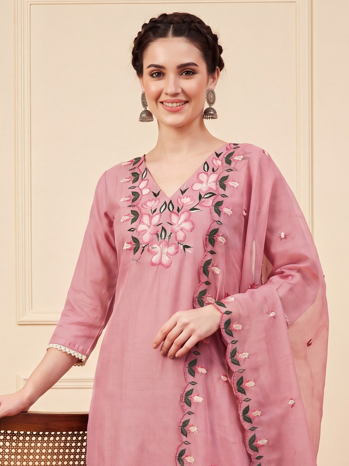Image of Indo Era Women Kurta Pant Dupatta Set