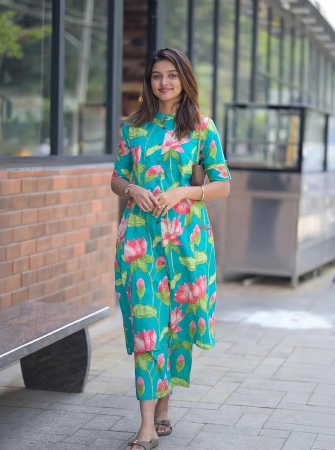 Image of Dress21 Women Kurti Palazzo Set