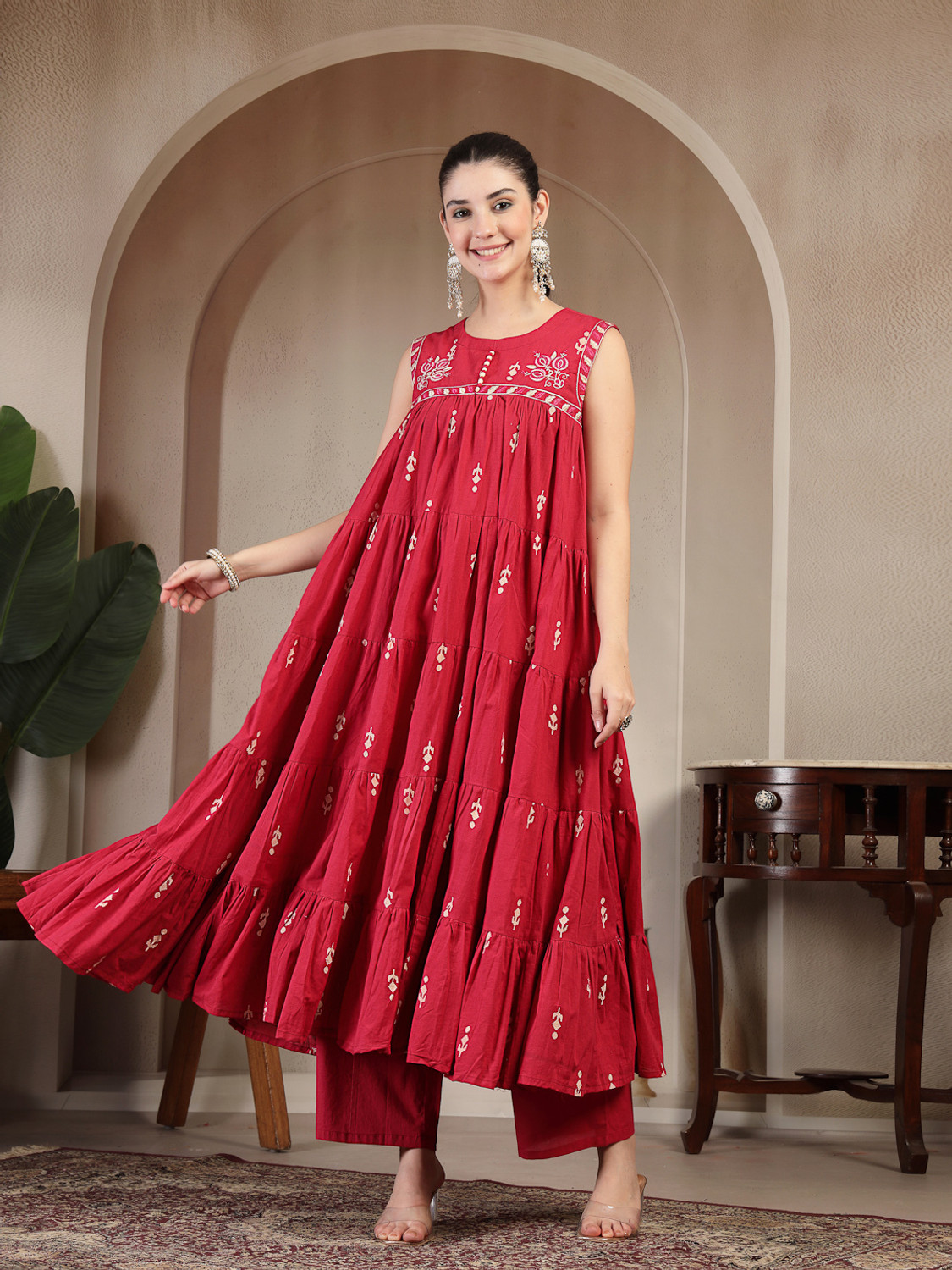 Image of KIMAYRA Women Kurta Palazzo Dupatta Set