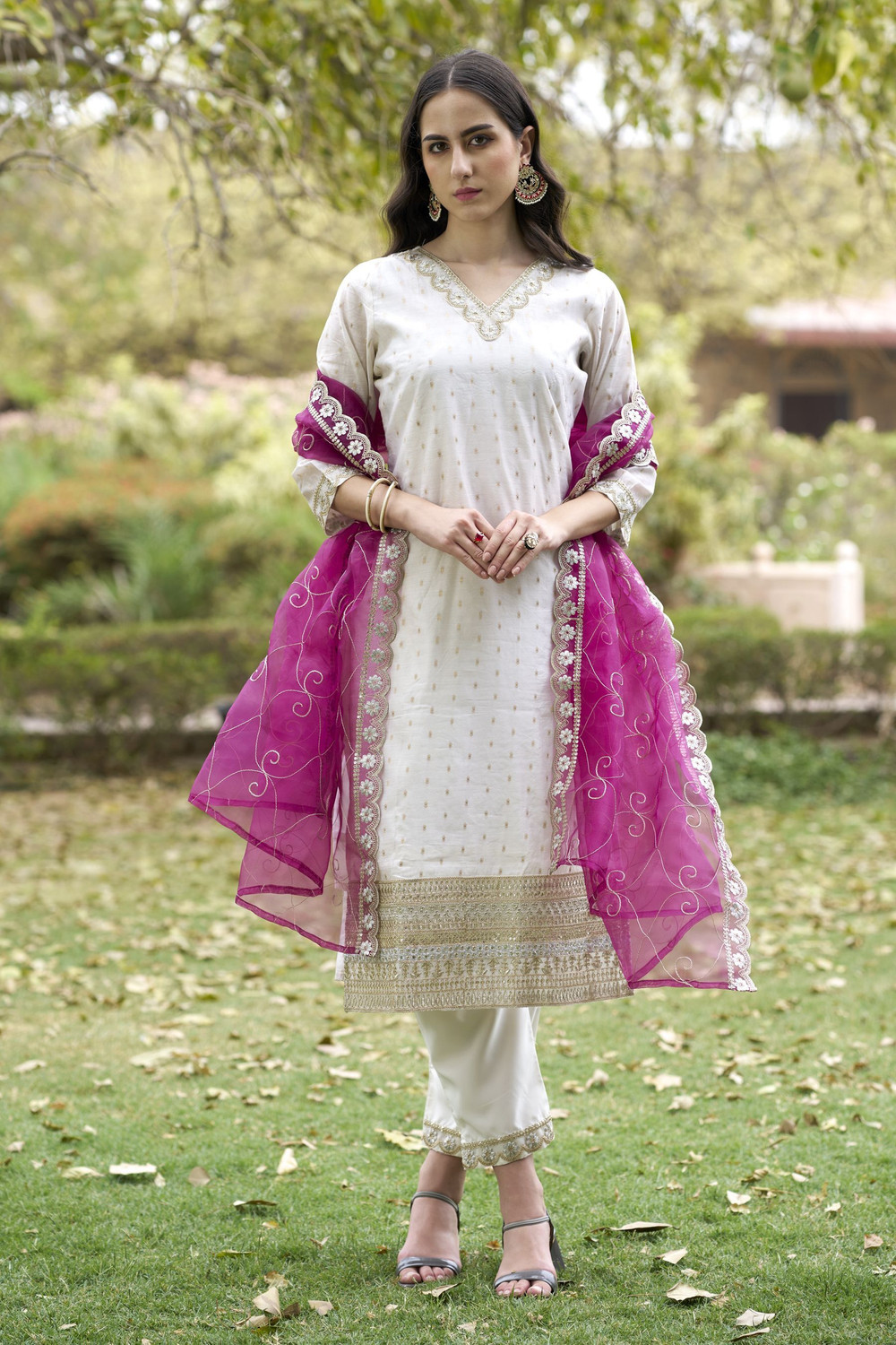 Image of VredeVogel Women Kurta Pant Dupatta Set