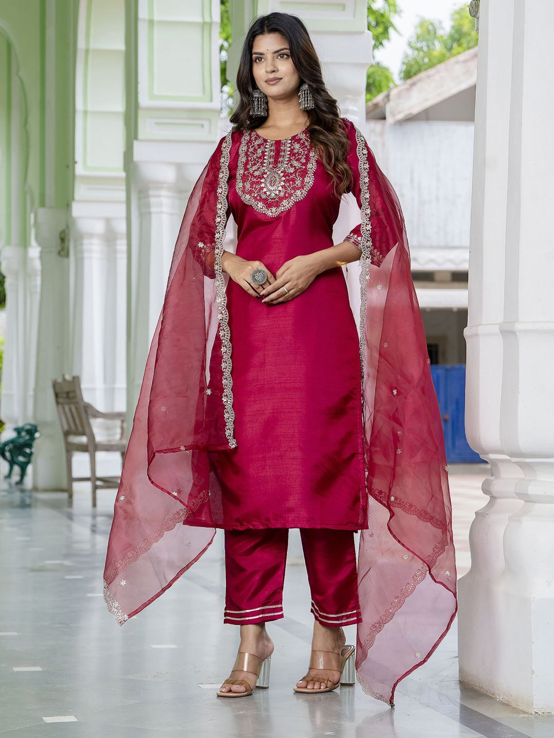 Image of VredeVogel Women Kurta Pant Dupatta Set
