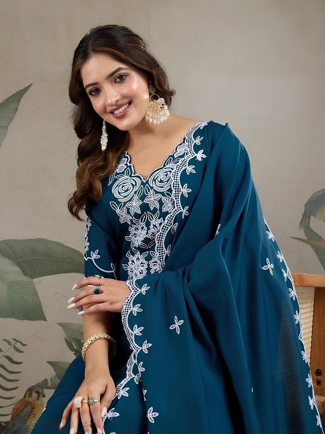 Image of Lazzly Women Kurta Pant Dupatta Set