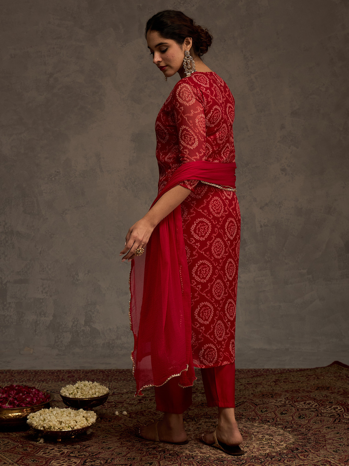 Image of Indo Era Women Kurta Pant Dupatta Set