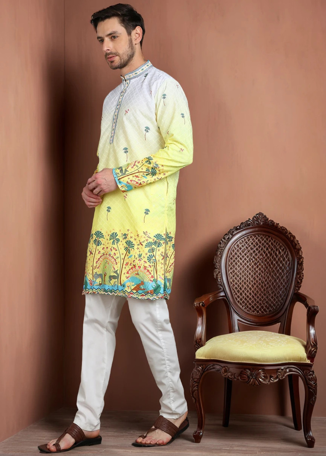 Image of TRANDTIDE Men Kurta Pyjama Set