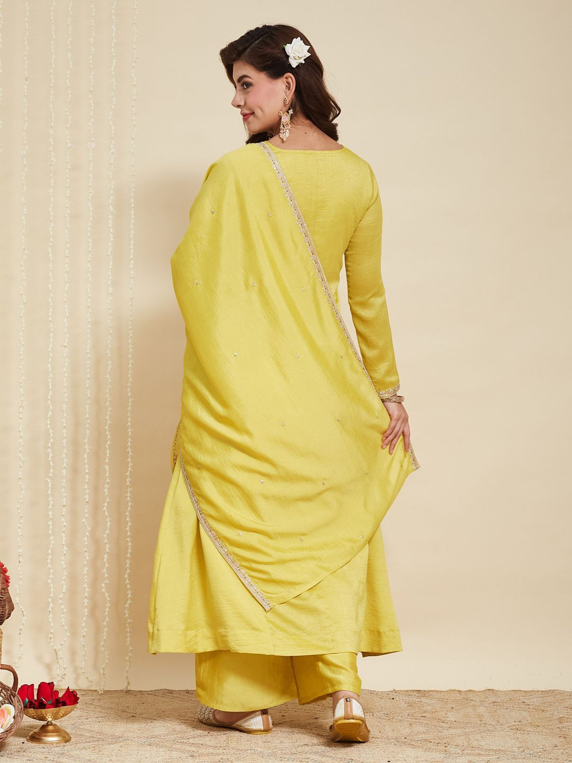 Image of MOKOSH Women Kurta Pant Dupatta Set
