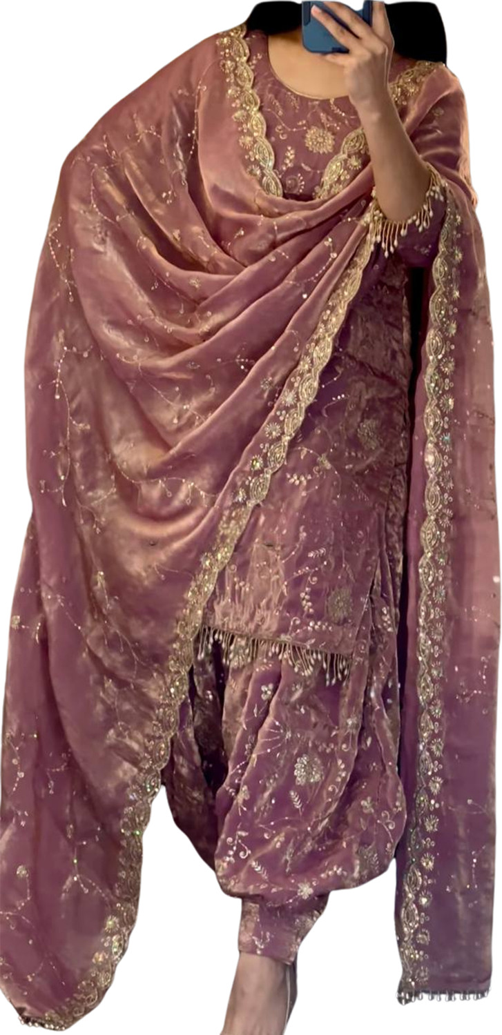 Image of IYALAFAB Women Ethnic Top Dhoti Pant Dupatta Set