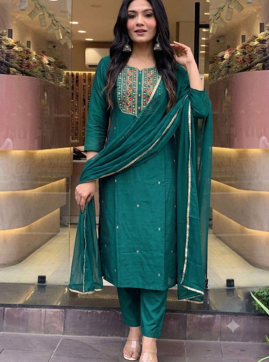 Image of SAJRIKA Women Kurti Pant Dupatta Set