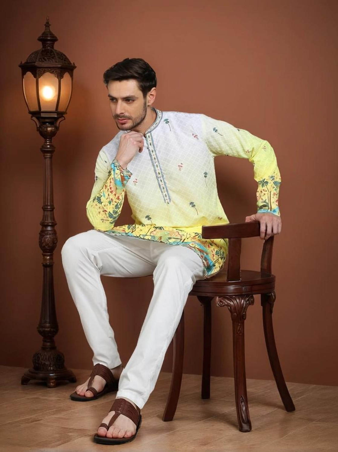 Image of TRANDTIDE Men Kurta Pyjama Set