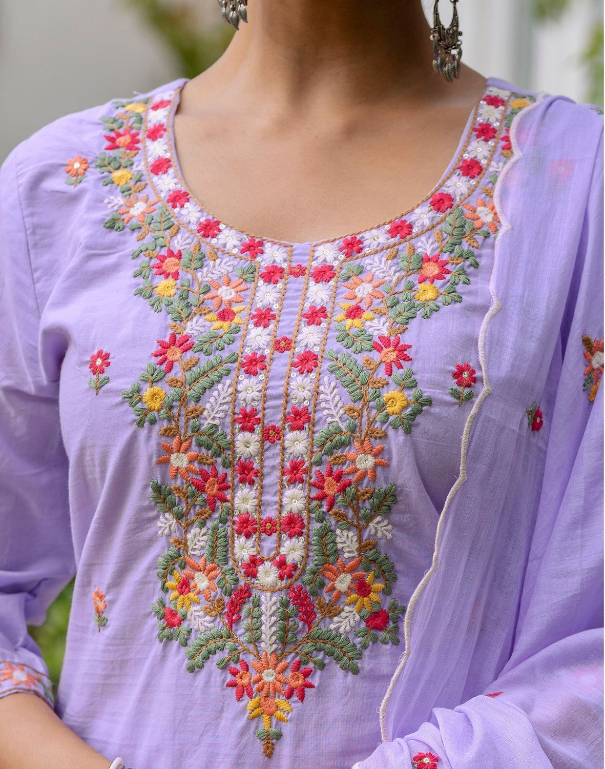 Image of Skylee Women Kurta Pant Dupatta Set