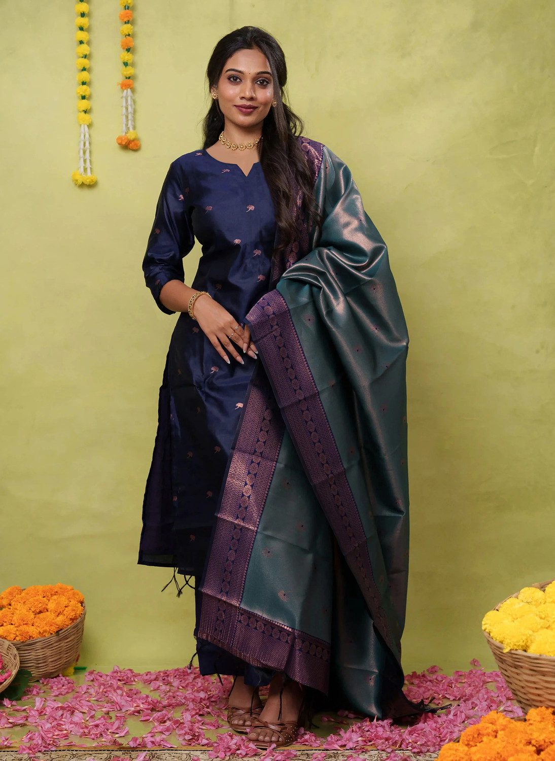 Image of VASRYA Women Kurta Pant Dupatta Set