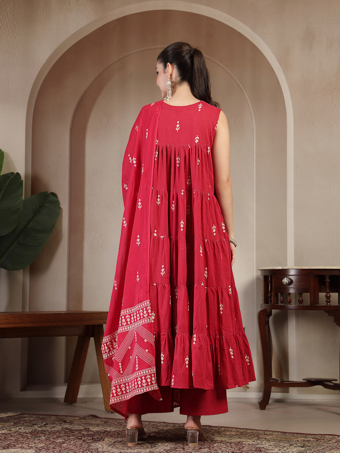 Image of KIMAYRA Women Kurta Palazzo Dupatta Set