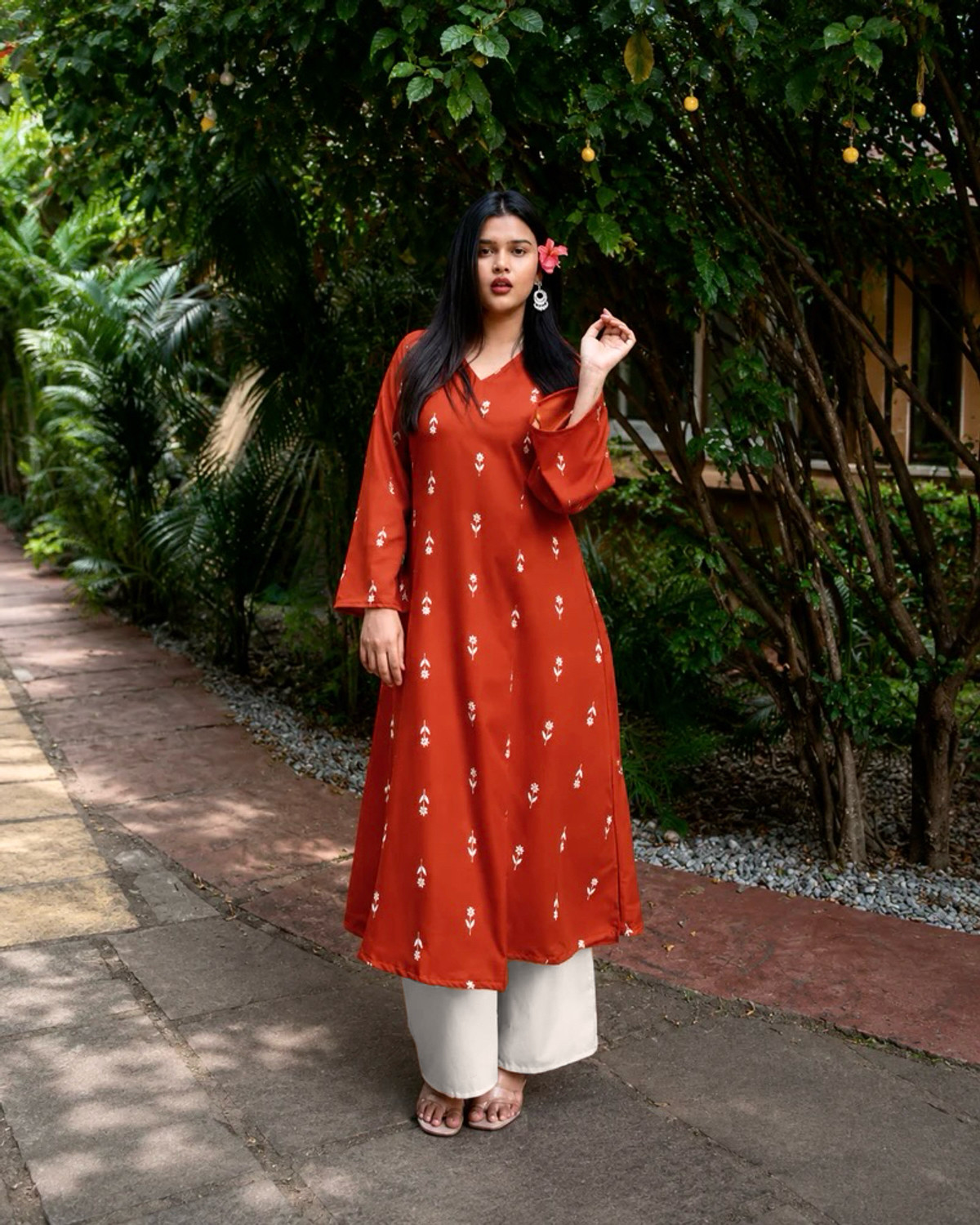 Image of SEAKART Women Kurta Palazzo Set