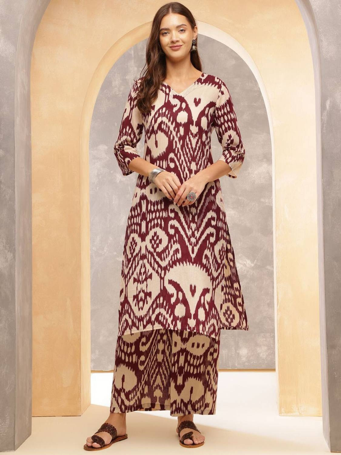 Image of FABUNNA COTTON Women Kurta Pant Set