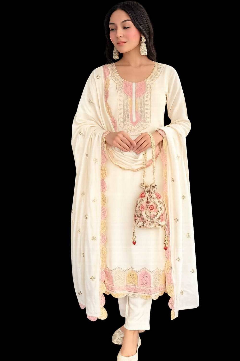 Laviya Women Kurta Pant Dupatta Set - Image 2