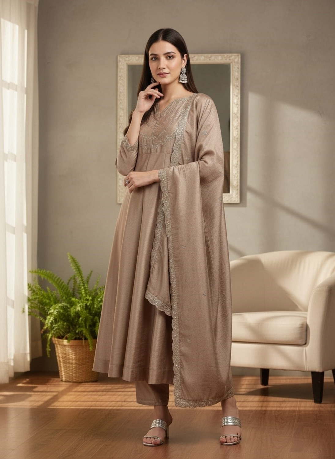 Image of JANAY Women Kurta Pant Dupatta Set