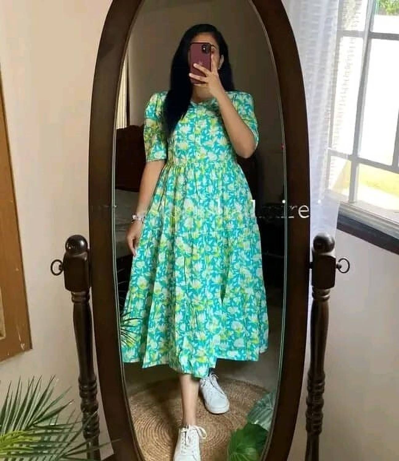 Alhadaya Women Printed Flared Kurta