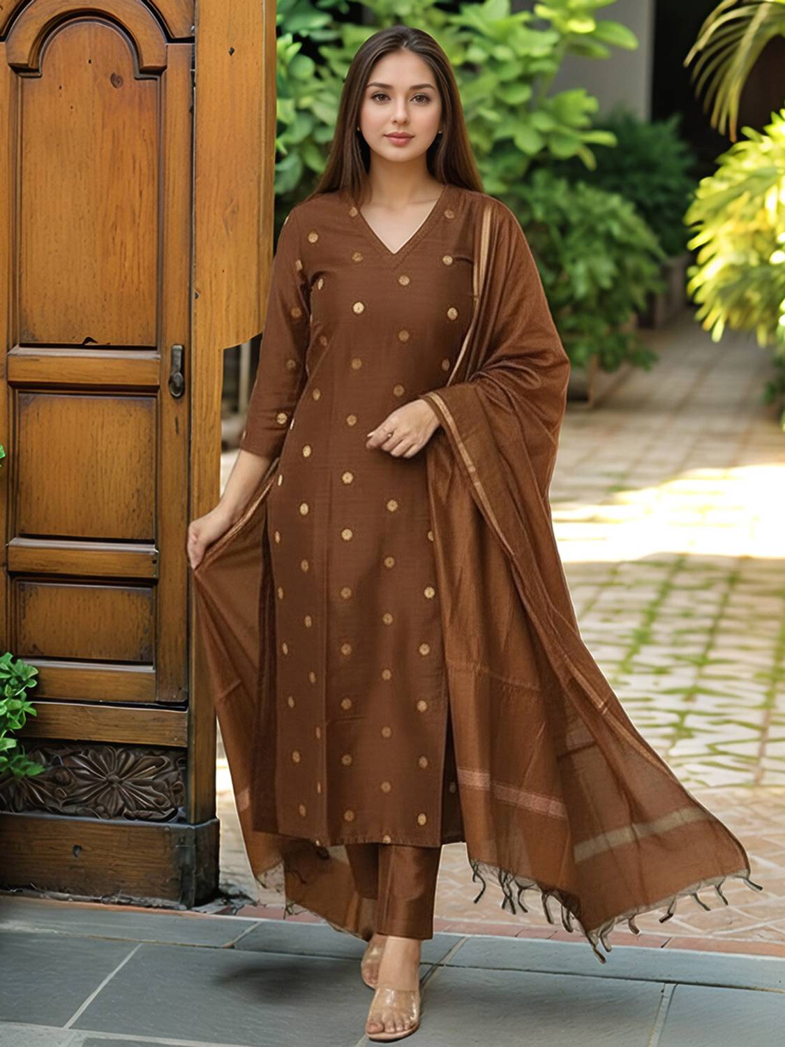 Janmantar Women Kurta Pant Dupatta Set - Image 1